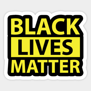 BLACK LIVES MATTER YELLOW SHIRT Sticker